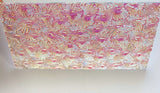 Thin Clear CBS Magenta Green Florentine 90 COE Dichroic Glass