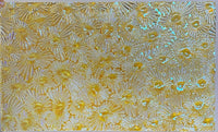 Thin Clear CBS Yellow Blue Florentine 90 COE Dichroic Glass - 5 sizes available!