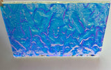 Clear 3mm Bullseye Granite Cyan Copper 90 COE Dichroic Glass - 5 sizes available!