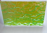 Clear 3mm Bullseye Granite Green Pink 90 COE Dichroic Glass - 5 sizes available!