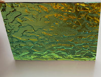 Black 3mm Bullseye Granite Cyan Copper 90 COE Dichroic Glass - 5 sizes available!
