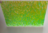 Clear 3mm Bullseye Granite Green Pink 90 COE Dichroic Glass - 5 sizes available!
