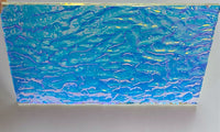 Clear 3mm Bullseye Granite Cyan Copper 90 COE Dichroic Glass - 5 sizes available!