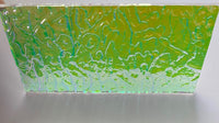 Clear 3mm Bullseye Granite Green Pink 90 COE Dichroic Glass - 5 sizes available!