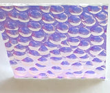 CBS Thin Clear Cyan Copper Hammered 90 COE Dichroic Glass - 5 sizes available!