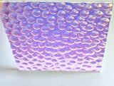 CBS Thin Clear Cyan Copper Hammered 90 COE Dichroic Glass - 5 sizes available!
