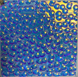 CBS Thin Clear Cyan Copper Hammered 90 COE Dichroic Glass - 5 sizes available!