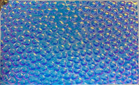 CBS Thin Clear Cyan Copper Hammered 90 COE Dichroic Glass - 5 sizes available!