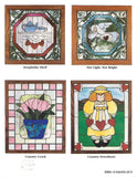 Vintage 1998 'Homespun Country Images by Terra"' Stained Glass Pattern Book