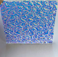 Thin Clear CBS Matrix Cyan Copper 90 COE Dichroic Glass - 5 sizes available!