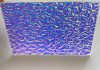 Thin Clear CBS Matrix Cyan Copper 90 COE Dichroic Glass - 5 sizes available!