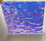 Clear CBS Cyan Copper 'Ripple' 90 COE Dichroic Glass - 5 sizes available!