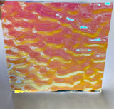 Clear CBS Magenta Green 'Ripple' 90 COE Dichroic Glass - 5 sizes available!