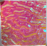 Clear CBS Magenta Green 'Ripple' 90 COE Dichroic Glass - 5 sizes available!