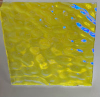 Clear Yellow Blue Ripple 3x3 90 COE Dichroic Glass- 5 sizes available!