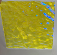 Clear Yellow Blue Ripple 3x3 90 COE Dichroic Glass- 5 sizes available!