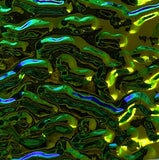 Black 3mm CBS Emerald Ripple 90 COE Dichroic Glass - 5 sizes available!