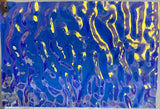 Clear CBS Cyan Copper 'Ripple' 90 COE Dichroic Glass - 5 sizes available!