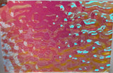 Clear CBS Magenta Green 'Ripple' 90 COE Dichroic Glass - 5 sizes available!
