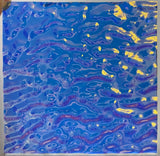 Clear CBS Cyan Copper 'Ripple' 90 COE Dichroic Glass - 5 sizes available!