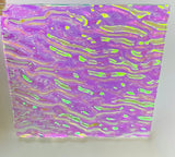 Clear CBS Emerald Green 'Ripple' 90 COE Dichroic Glass - 5 sizes available!