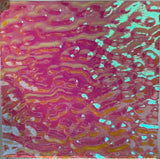Clear CBS Magenta Green 'Ripple' 90 COE Dichroic Glass - 5 sizes available!