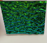 Black 3mm CBS Emerald Ripple 90 COE Dichroic Glass - 5 sizes available!