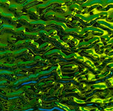 Black 3mm CBS Emerald Ripple 90 COE Dichroic Glass - 5 sizes available!