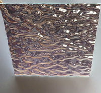 Thin Clear CBS Red Silver Ripple 90 COE Dichroic Glass - 5 sizes available!