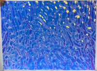 Clear CBS Cyan Copper 'Ripple' 90 COE Dichroic Glass - 5 sizes available!