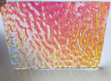 Clear CBS Magenta Green 'Ripple' 90 COE Dichroic Glass - 5 sizes available!
