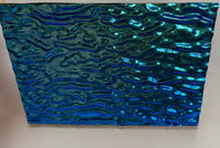 CBS Black Pink Teal Ripple 90 COE Dichroic Glass- 5 sizes available!