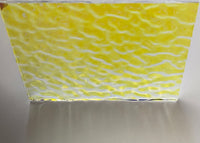 Clear Yellow Blue Ripple 3x3 90 COE Dichroic Glass- 5 sizes available!