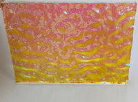 Clear Bullseye CBS Pink Teal Ripple 90 COE Dichroic Glass - 5 sizes available!