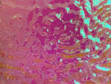Clear Bullseye CBS Pink Teal Ripple 90 COE Dichroic Glass - 5 sizes available!