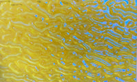 Clear Yellow Blue Ripple 3x3 90 COE Dichroic Glass- 5 sizes available!