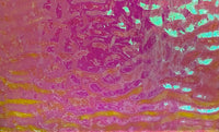 Clear Bullseye CBS Pink Teal Ripple 90 COE Dichroic Glass - 5 sizes available!