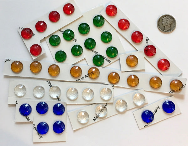 11mm Faceted Glass Jewels for Stained Glass and Lead