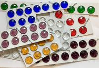 15mm Faceted Glass Jewels for Stained Glass and Lead - 10 colors available!