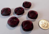 Vintage 18mm Octagon Dark Amethyst Cushion Glass Jewels