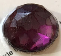 High Dome 27x12mm Round Faceted Glass Jewel - 8 colors available!