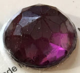 High Dome 27x12mm Round Faceted Glass Jewel - 8 colors available!