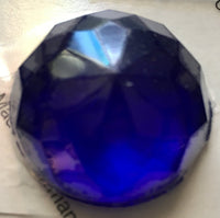 High Dome 27x12mm Round Faceted Glass Jewel - 8 colors available!