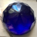 High Dome 27x12mm Round Faceted Glass Jewel - 8 colors available!