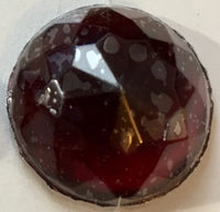 High Dome 27x12mm Round Faceted Glass Jewel - 8 colors available!