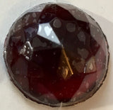 High Dome 27x12mm Round Faceted Glass Jewel - 8 colors available!