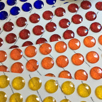 30mm Faceted Glass Jewels for Stained Glass ~ 18 Colors Available!!