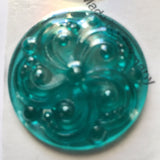 35mm Swirl Textured Glass Jewels for Stained Glass - (17) Colors Available!!