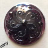 35mm Swirl Textured Glass Jewels for Stained Glass - (16) Colors Available!!