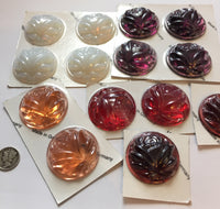Large 40mm Cut Rose Glass Jewels for Stained Glass - Six (6) colors available!